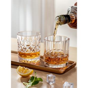 威士忌酒杯洋酒杯酒吧雞尾酒杯白蘭地杯創意家用輕奢啤酒杯玻璃杯