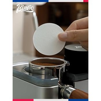 Bincoo意式咖啡機手柄圓形粉碗濾紙51/53/54/58mm通用100片過濾