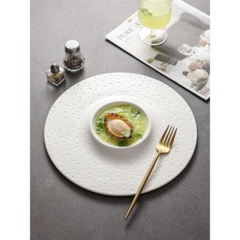 白色西餐餐盤法餐意境菜餐具甜品意面盤酒店創意個性餐廳陶瓷盤子