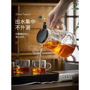 加厚耐熱玻璃飄逸杯泡茶壺耐高溫一鍵過濾茶水分離家用沖茶器茶具