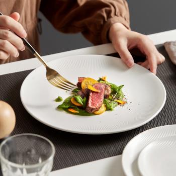 家用創意高級感菜盤2024新款陶瓷餐具牛排餐盤西餐專用好看盤子