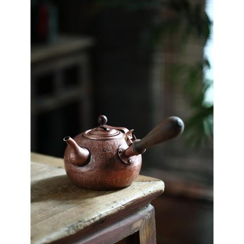 手工銅壺工夫茶純銅壺純手工燒水壺炭爐煮茶中式銅茶壺|茶壺|ETMall東森 