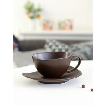 北歐家用陶瓷異形咖啡杯碟套裝簡約ins精致下午茶杯沖泡攪拌杯子