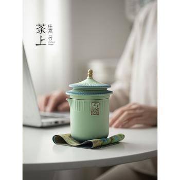 快客杯粗陶瓷故宮文創一壺三杯旅遊套裝戶外露營便攜泡茶旅行茶具