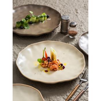 復古餐盤牛排西餐高級感家用日式法式商用陶瓷酒店餐廳儀式感盤子