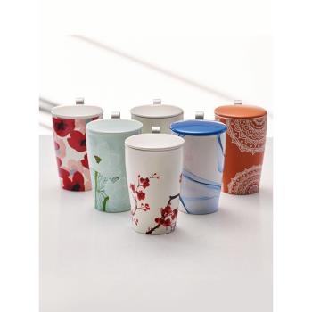Tea Forte-Kati 含濾茶器 過濾茶杯 雙層陶瓷隔熱馬克杯 355ml