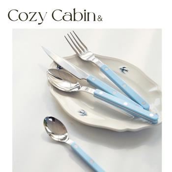 清倉折扣Sabre Paris法國馬卡龍不銹鋼餐具刀叉餐具天藍、