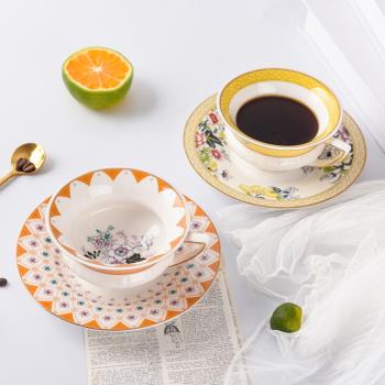 愛莉卡貝葉 coco之夏英式花草骨瓷咖啡杯 英式下午茶紅茶杯