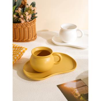 TINYHOME高顏值咖啡杯子ins風女早餐牛奶杯陶瓷北歐馬克杯早餐盤