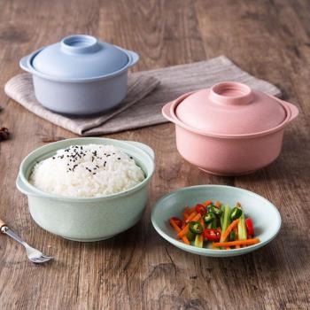 小麥積稈泡面米飯碗湯碗 創意家用餐具學生防燙面條碗