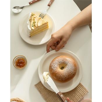 ES| 韓國ins風網紅小白盤純白盤蛋糕點心盤子家用美食創意拍照盤