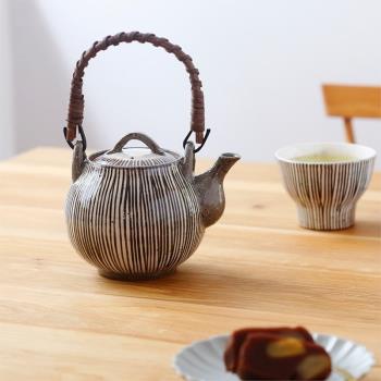 日本BARBAR十草復古居家日用客廳陶瓷茶壺茶杯咖啡杯日式茶具套裝