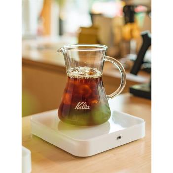 日本kalita手沖咖啡分享壺掛耳手沖壺耐熱玻璃咖啡器具帶刻度日式