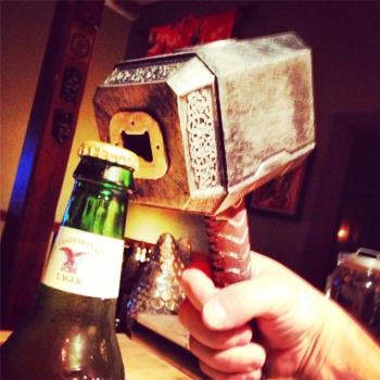 創意錘子啤酒瓶起子抖音雷神之錘磁力冰箱貼網紅個性復古開瓶器
