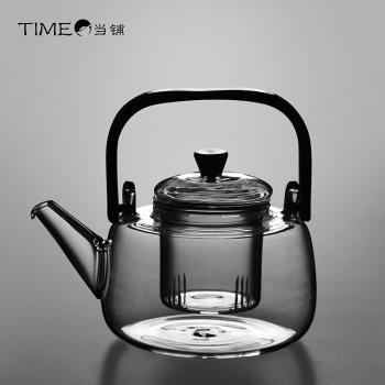 耐熱加厚電陶爐專用玻璃煮茶壺 竹把提梁燒水壺普洱泡茶壺花茶壺