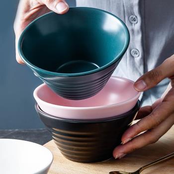 日式碗家用餐具陶瓷吃飯碗水果沙拉碗北歐麥片早餐甜品碗創意