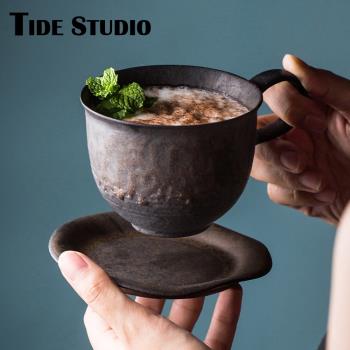 北歐日式復古陶瓷美式咖啡杯墊套裝簡約ins風沖掛耳式濃縮咖啡具