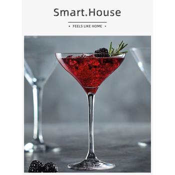 SMART HOUSE雞尾酒酒杯無鉛水晶玻璃杯香檳起泡酒杯高腳杯創意