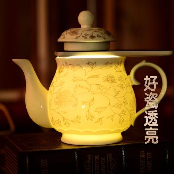 家用陶瓷茶具茶壺茶杯套裝客廳簡約喝茶喝水陶瓷杯泡茶壺6杯水具