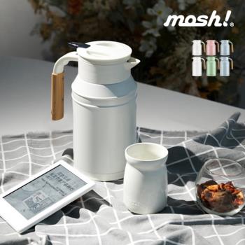 日本mosh保溫壺家用暖水茶壺歐式桌面辦公大容量不銹鋼保溫瓶1L