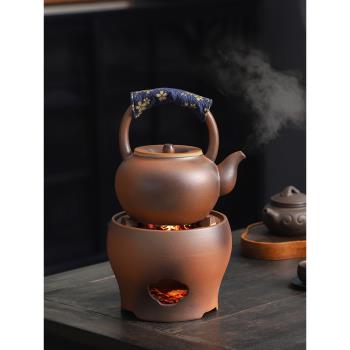 陶福氣 煮茶器煮茶爐 碳爐電陶爐雙用泡茶壺古法明火養生燒水壺
