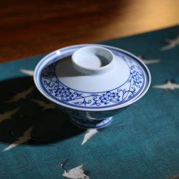 【中正茶】景德鎮手工蓋碗正心大器匠心制作好器適茶青花清雅茶具