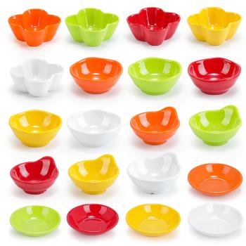 創意小碟子密胺塑料小菜碟調味蘸料碟小料碗沾水碟碗商用中式純色