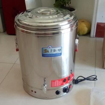 不銹鋼電熱保溫桶商用雙層蒸煮桶開水桶大容量保溫湯桶燒水桶粥桶
