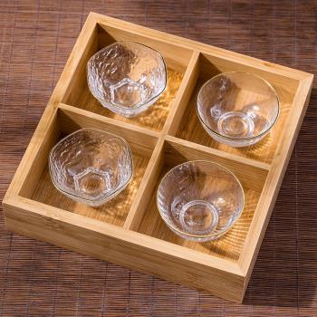 日本進口東洋佐佐木玻璃日式品茗杯金邊錘紋小茶杯主人杯禮盒裝