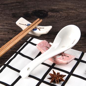 多功能筷架勺子架拖創意套裝可愛筷子架筷子托日式筷托陶瓷小碟子