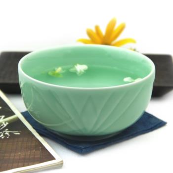 甌江青瓷碗創意 碗 大號家用飯碗陶瓷碗青瓷餐具碗套裝米飯碗湯碗