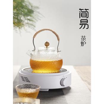 北歐家用圓形電陶爐煮茶器 商用小型燒水壺煮茶爐玻璃茶壺專用
