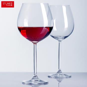 石島創意歐式水晶紅酒杯家用高腳杯大號葡萄酒杯勃艮第醒酒器套裝