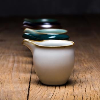 仿古汝窯公道杯茶海創意分茶器陶瓷功夫茶具配件大號耐熱分勻杯器