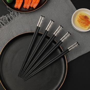 美國康寧高檔合金筷子家用防霉防滑耐高溫洗碗機消毒柜用商用餐具