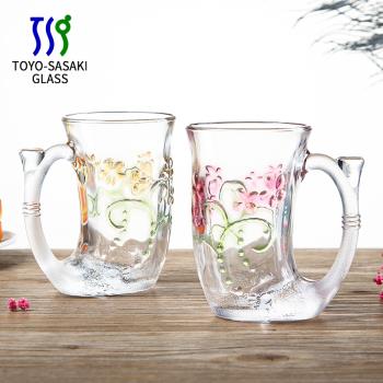 日本進口東洋佐佐木美人魚杯玻璃杯耐熱水杯綠茶杯子泡茶杯牛奶杯