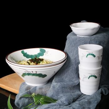 密胺餐具面館專用碗中式面碗商用仿瓷螺螄粉碗塑料湯碗麻辣燙大碗