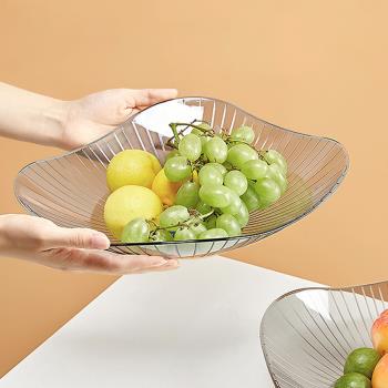 瓜子簡約輕奢ins風透明水果盤