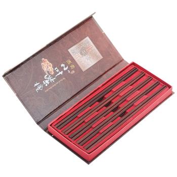 越南中式高檔無蠟10雙裝紅木筷子
