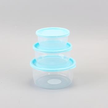 圓形保鮮盒可微波加熱餐碗零食盒調味碗環保塑料便當盒飯盒350ml