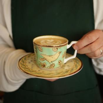 法國骨瓷復古青鳥咖啡杯套裝歐式小奢華北歐精致家用杯子馬克杯