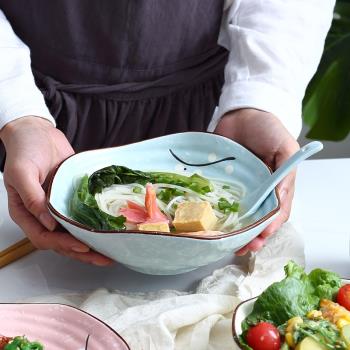 創意陶瓷碗 家用 不規則碗盤點心異形盤網紅甜品碗個性刨冰沙拉碗