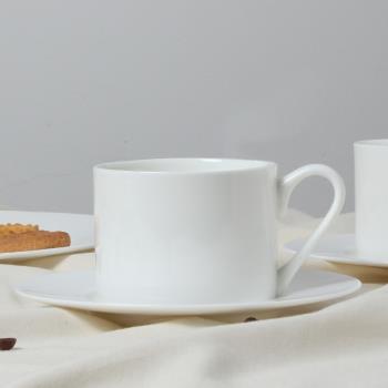 純白色家用歐式簡約骨瓷咖啡杯碟紅茶杯咖啡杯套裝咖啡具