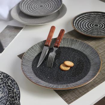 創意個性陶瓷餐盤簡約ins風菜盤子西牛排盤日式裝飾盤復古北歐盤