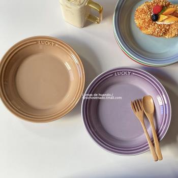 OCHO VENADO ins風盤子法式飯盤家用西餐盤湯盤蛋糕甜品盤意面盤