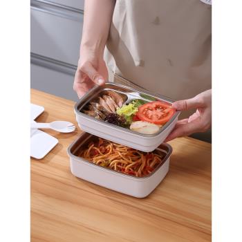 日式304不銹鋼飯盒保溫便當盒學生方便攜帶中小分隔型上班族餐盒