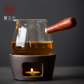 馨玉坊日式溫茶爐復古陶瓷暖茶器蠟燭加熱茶壺底座烤茶爐酒精爐