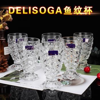 DELISOGA時尚創意帶把玻璃杯子
