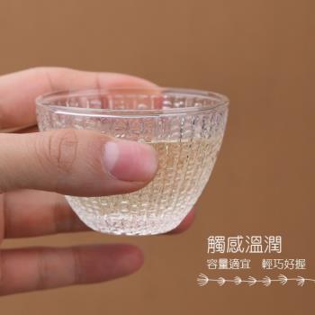 臺灣宜龍茶具專柜 日式家用加厚耐熱玻璃貝紋水晶杯茶杯喝茶杯子