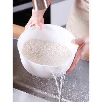 日式淘米籃不漏米細孔廚房家用多功能洗米洗菜盆瀝水盆洗菜果蔬籃